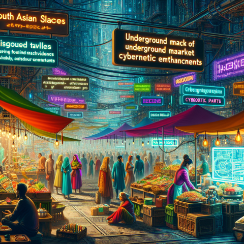 Cyberpunk Market Scene